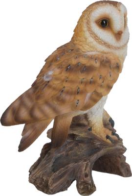 Show full view: Hi-Line Gift 7.25-in Barn Owl On Stump Outdoor Decor slide 4 of 7