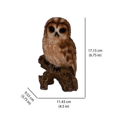 Show full view: Hi-Line Gift 6.75-in Tawny Owl On Stump Outdoor Decor slide 7 of 7