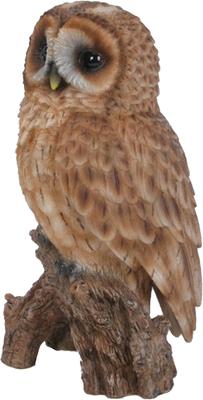 Show full view: Hi-Line Gift 6.75-in Tawny Owl On Stump Outdoor Decor slide 5 of 7