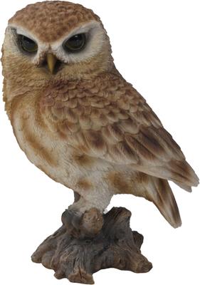 Show full view: Hi-Line Gift 6-in Brown Owl On Stump Outdoor Decor slide 2 of 8