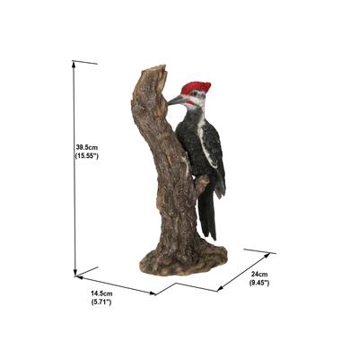 Show full view: Hi-Line Gift 15.55-in Pileated Woodpecker On A Tree Trunk Garden Statue Outdoor Decor slide 7 of 7