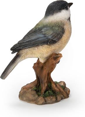 Show full view: Hi-Line Gift 5.43-in Chickadee Peeking On Stump Garden Statue Outdoor Decor slide 5 of 7