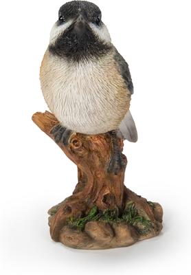 Show full view: Hi-Line Gift 5.43-in Chickadee Peeking On Stump Garden Statue Outdoor Decor slide 2 of 7