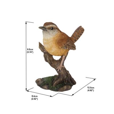 Show full view: Hi-Line Gift 4.92-in Carolina Wren On Stump Garden Statue Outdoor Decor slide 7 of 7