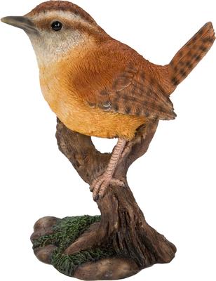 Show full view: Hi-Line Gift 4.92-in Carolina Wren On Stump Garden Statue Outdoor Decor slide 3 of 7