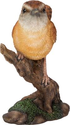 Show full view: Hi-Line Gift 4.92-in Carolina Wren On Stump Garden Statue Outdoor Decor slide 2 of 7