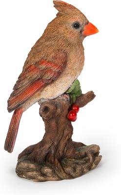 Show full view: Hi-Line Gift 5.98-in Female Cardinal Resting On Stump Garden Statue Outdoor Decor slide 5 of 7