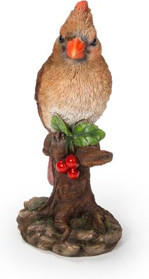 Show full view: Hi-Line Gift 5.98-in Female Cardinal Resting On Stump Garden Statue Outdoor Decor slide 2 of 7
