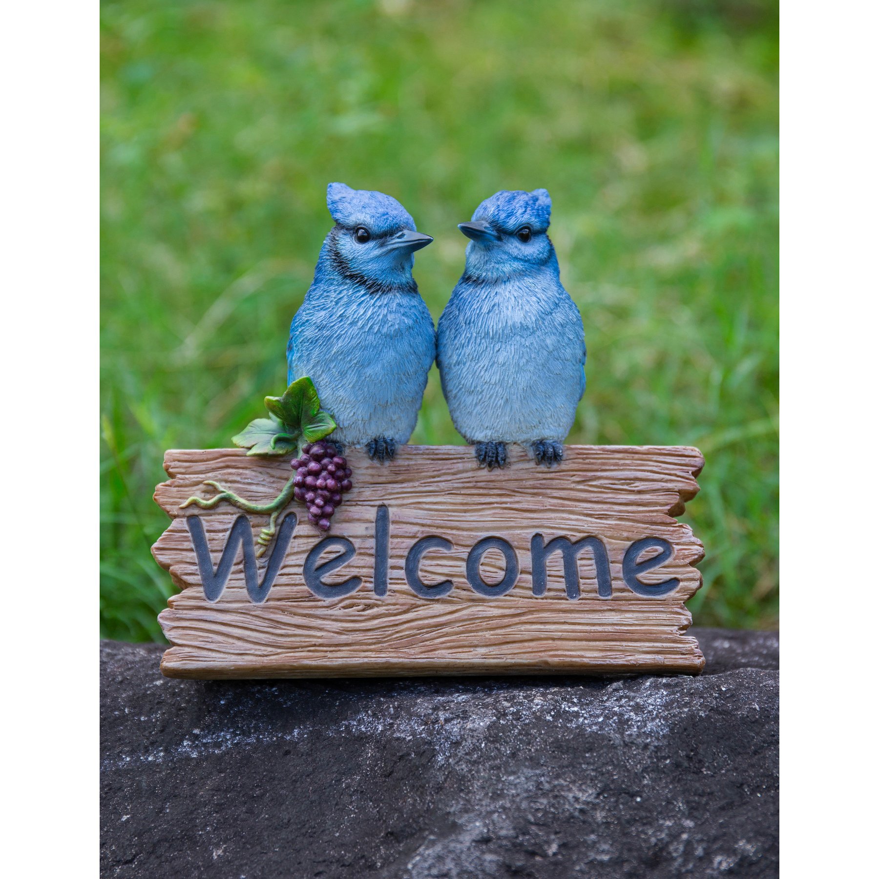 Hi-Line Gift 6.3-in Blue Jays Welcome Sign Outdoor Decor