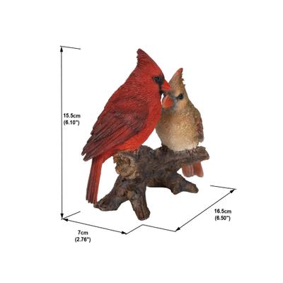Show full view: Hi-Line Gift 6.1-in Cardinal Couple On Stump Garden Statue Outdoor Decor slide 7 of 7