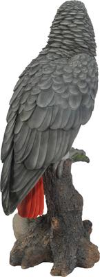 Show full view: Hi-Line Gift 15.04-in Grey Gabon Parrot On Stump Outdoor Decor slide 4 of 10
