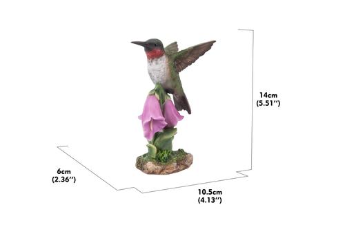 Show full view: Hi-Line Gift 5.51-in Hummingbird On Foxglove Statue Outdoor Decor slide 7 of 8