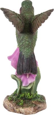 Show full view: Hi-Line Gift 5.51-in Hummingbird On Foxglove Statue Outdoor Decor slide 4 of 8