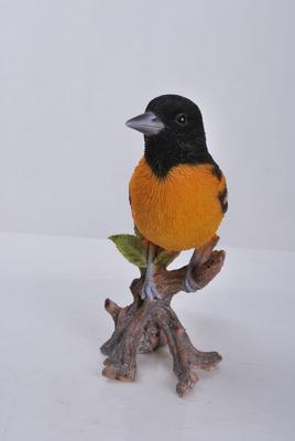 Show full view: Hi-Line Gift 7-in Oriole On Branch Statue Outdoor Decor slide 3 of 8