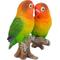 Show in main carousel: Hi-Line Gift 5.25-in Lovebird Parrots On Branch Outdoor Decor slide 4 of 6