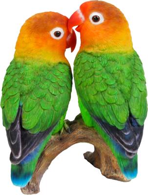 Show full view: Hi-Line Gift 5.25-in Lovebird Parrots On Branch Outdoor Decor slide 3 of 6