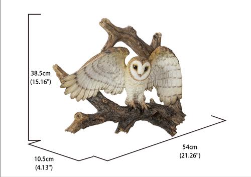 Show full view: Hi-Line Gift 15.16-in Flying Barn Owl Wall Plaque Outdoor Decor slide 7 of 8