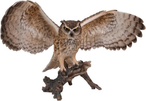 Show full view: Hi-Line Gift 13-in Eagle Owl On Branch with Wings Out Outdoor Decor slide 5 of 7