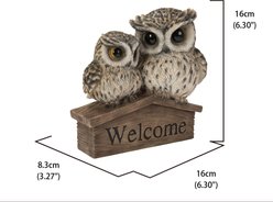 Hi-Line Gift 6.3-in Mother & Baby Owl Welcome Sign Outdoor Decor slide 2 of 7