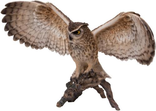 Show full view: Hi-Line Gift 13-in Eagle Owl On Branch with Wings Out Outdoor Decor slide 2 of 7