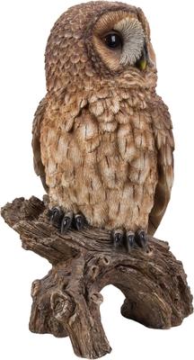 Show full view: Hi-Line Gift 12.4-in Brown Owl On Stump Outdoor Decor slide 4 of 7