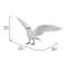 Show in main carousel: Hi-Line Gift 9.25-in White Pigeon Spreads Wings Outdoor Decor slide 7 of 7