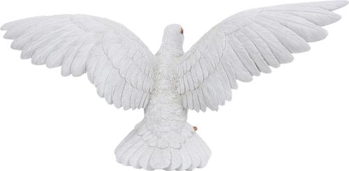 Show full view: Hi-Line Gift 9.25-in White Pigeon Spreads Wings Outdoor Decor slide 5 of 7