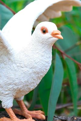 Show full view: Hi-Line Gift 9.25-in White Pigeon Spreads Wings Outdoor Decor slide 6 of 7