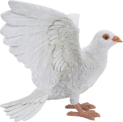 Show full view: Hi-Line Gift 9.25-in White Pigeon Spreads Wings Outdoor Decor slide 4 of 7