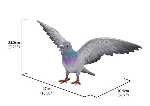 Show full view: Hi-Line Gift 9.25-in Grey Pigeon with Coloured Neck Statue Outdoor Decor slide 7 of 7