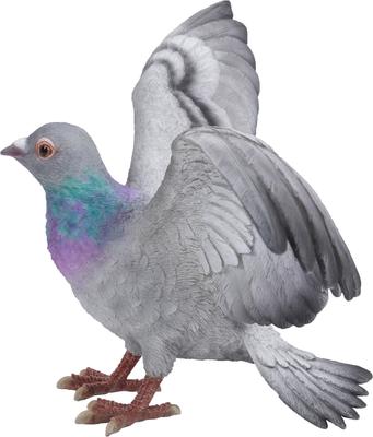 Show full view: Hi-Line Gift 9.25-in Grey Pigeon with Coloured Neck Statue Outdoor Decor slide 3 of 7