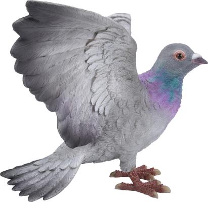 Show full view: Hi-Line Gift 9.25-in Grey Pigeon with Coloured Neck Statue Outdoor Decor slide 4 of 7