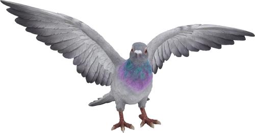 Show full view: Hi-Line Gift 9.25-in Grey Pigeon with Coloured Neck Statue Outdoor Decor slide 2 of 7