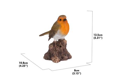 Show full view: Hi-Line Gift 5.31-in Motion Activated Singing Robin On Stump Outdoor Decor slide 8 of 9