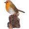 Show in main carousel: Hi-Line Gift 5.31-in Motion Activated Singing Robin On Stump Outdoor Decor slide 3 of 9
