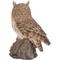Show in main carousel: Hi-Line Gift 6.42-in Motion Activated Singing Long Eared Owlet Standing On Stump Outdoor Decor slide 5 of 8