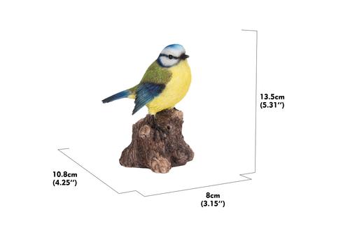 Show full view: Hi-Line Gift 5.31-in Motion Activated Singing Bird Blue Tit On Stump Outdoor Decor slide 7 of 8