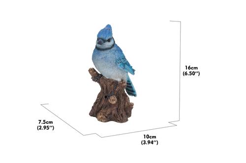 Show full view: Hi-Line Gift 6.5-in Motion Activated Singing Blue Jay Standing On Stump Outdoor Decor slide 8 of 9