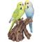 Show in main carousel: Hi-Line Gift 6.97-in Motion Activated Singing Couple Budgerigar On Stump Outdoor Decor slide 2 of 8