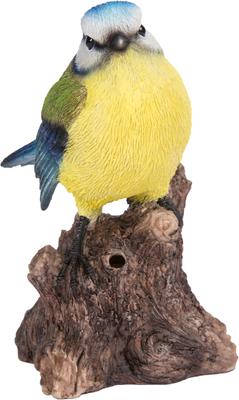 Show full view: Hi-Line Gift 5.31-in Motion Activated Singing Bird Blue Tit On Stump Outdoor Decor slide 2 of 8