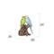 Show in main carousel: Hi-Line Gift 6.97-in Motion Activated Singing Couple Budgerigar On Stump Outdoor Decor slide 7 of 8