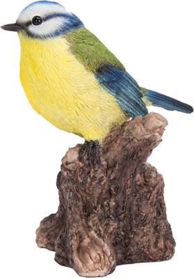 Show full view: Hi-Line Gift 5.31-in Motion Activated Singing Bird Blue Tit On Stump Outdoor Decor slide 3 of 8