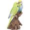 Show in main carousel: Hi-Line Gift 6.97-in Motion Activated Singing Couple Budgerigar On Stump Outdoor Decor slide 5 of 8