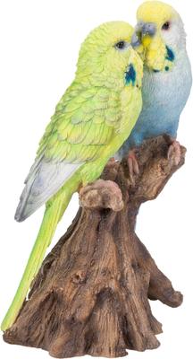 Show full view: Hi-Line Gift 6.97-in Motion Activated Singing Couple Budgerigar On Stump Outdoor Decor slide 5 of 8