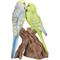 Show in main carousel: Hi-Line Gift 6.97-in Motion Activated Singing Couple Budgerigar On Stump Outdoor Decor slide 4 of 8