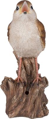 Show full view: Hi-Line Gift 6.38-in Motion Activated Singing Nightingale Standing On Stump Outdoor Decor slide 3 of 9