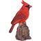 Show in main carousel: Hi-Line Gift 6.69-in Motion Activated Singing Cardinal Standing On Stump Outdoor Decor slide 5 of 8