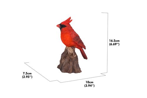 Show full view: Hi-Line Gift 6.69-in Motion Activated Singing Cardinal Standing On Stump Outdoor Decor slide 7 of 8