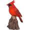 Show in main carousel: Hi-Line Gift 6.69-in Motion Activated Singing Cardinal Standing On Stump Outdoor Decor slide 3 of 8