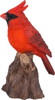 Show full view: Hi-Line Gift 6.69-in Motion Activated Singing Cardinal Standing On Stump Outdoor Decor slide 3 of 8